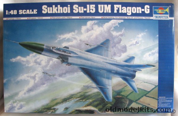 Trumpeter 1/48 Sukhoi Su-15 UM Flagon-G - USSR or Russian, 02812 plastic model kit